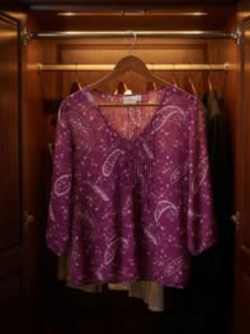 Purple sheer blouse